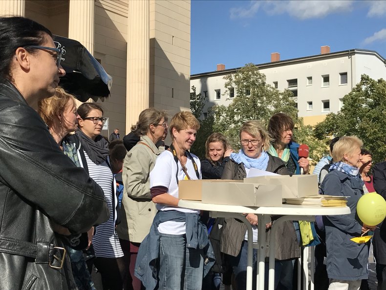 Deutschland-Tour des Deutschen Hebammenverbands in Potsdam